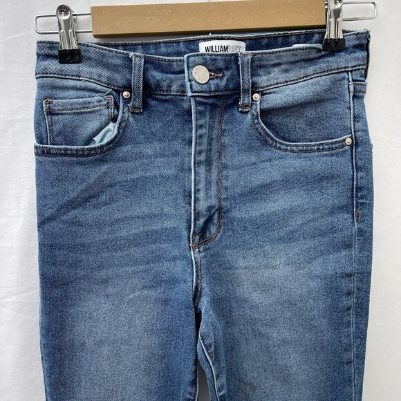 William Rast Super High Waist Ankle Skinny Jeans Raw Hem Denim Women's Junior 27 - Picture 3 of 13